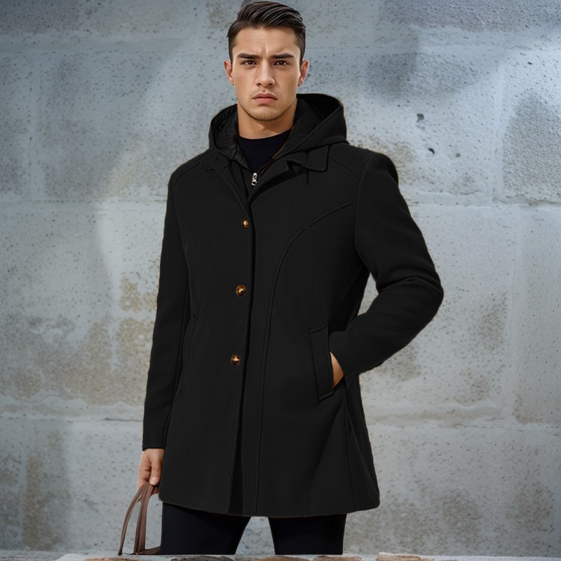 Herren Übergangsjacke mit Kapuze und modernen Detailing ModeGeist