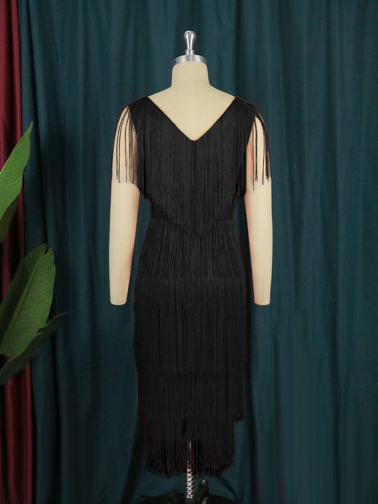 Damen Fransen Kleid ModeGeist