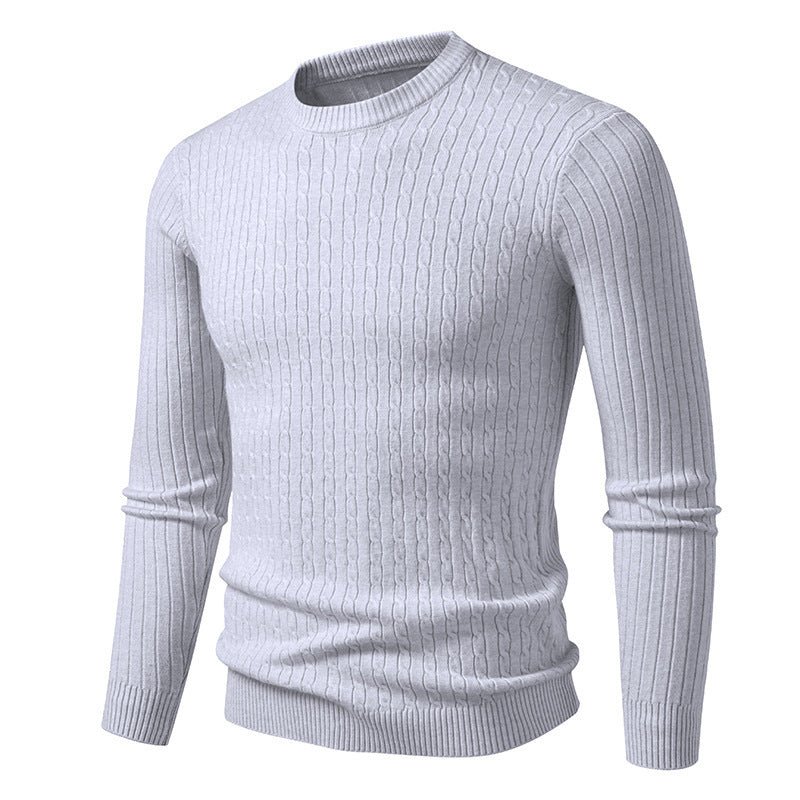 Herren Grobstrickpullover mit modernem Zopfmuster ModeGeist