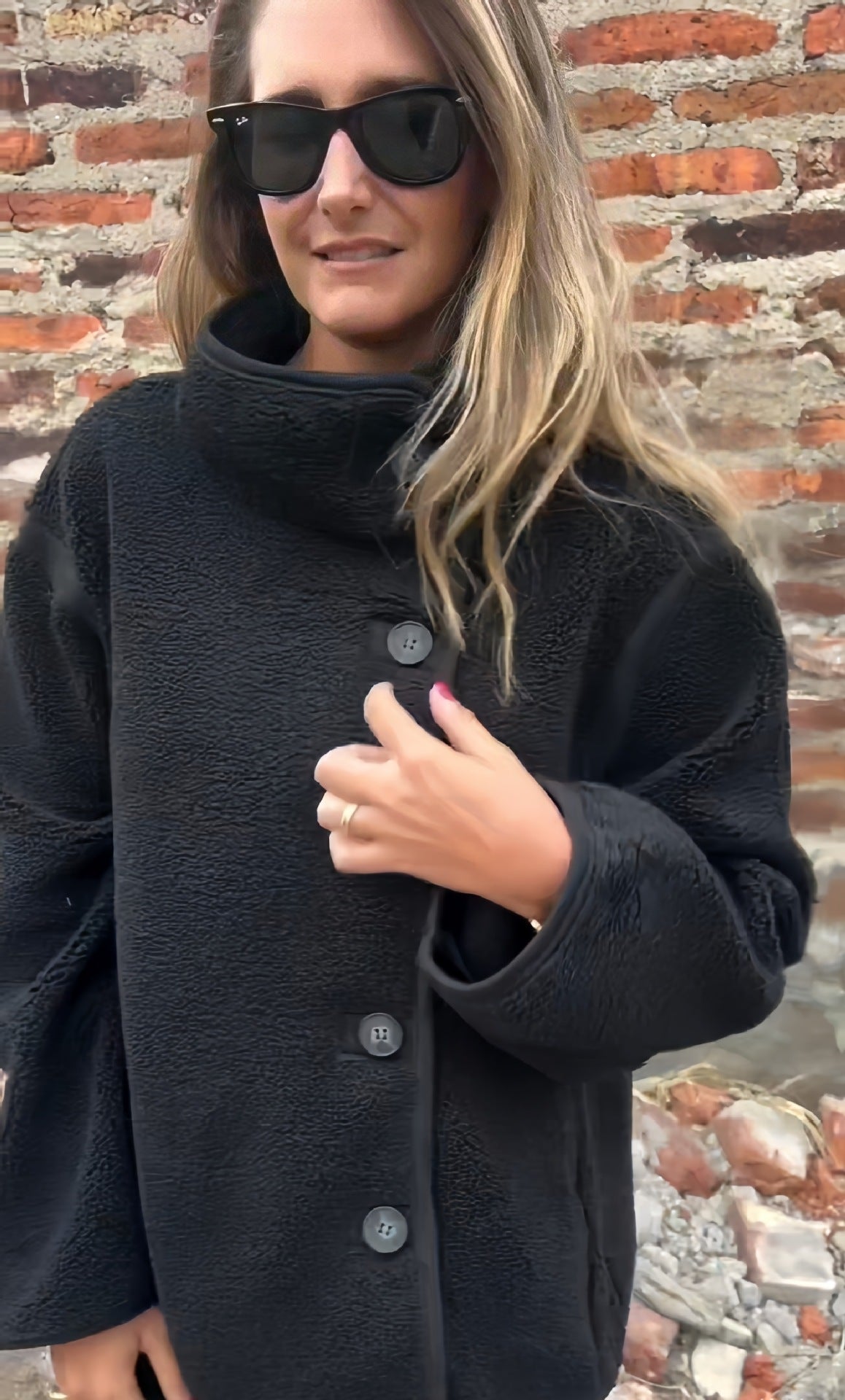 Damen lockere Fleecejacke ModeGeist
