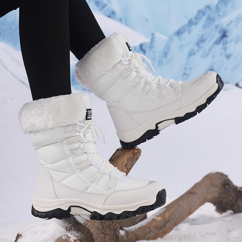 Damen Gefütterte Winterboots mit rutschfester Sohle und isolierendem Futter ModeGeist