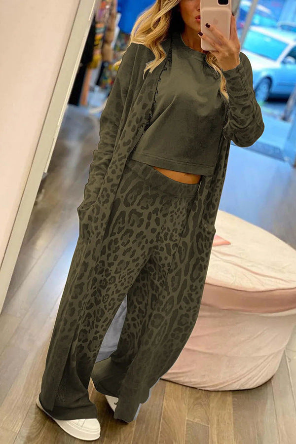 ModeGeist | Langarm Strickjacke und Hosen Satz