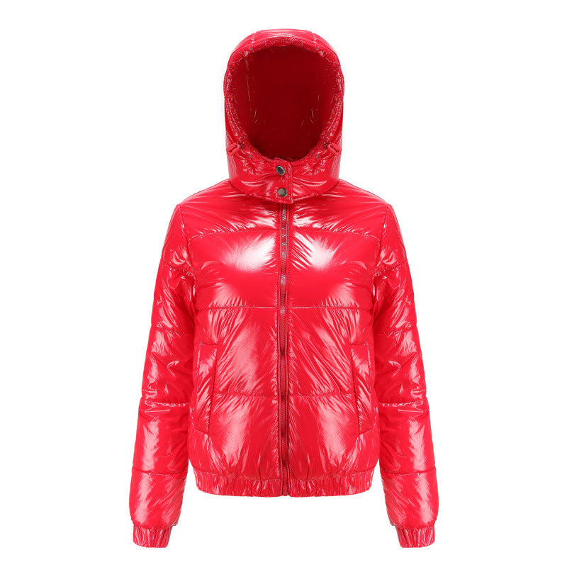 Damen glänzende Winterjacke ModeGeist