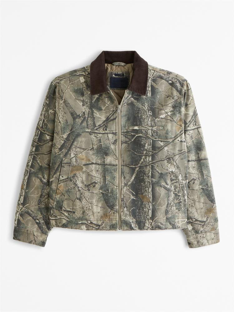Herren Freizeitjacke im modernen Camouflage-Design mit hochschließendem Kragen ModeGeist
