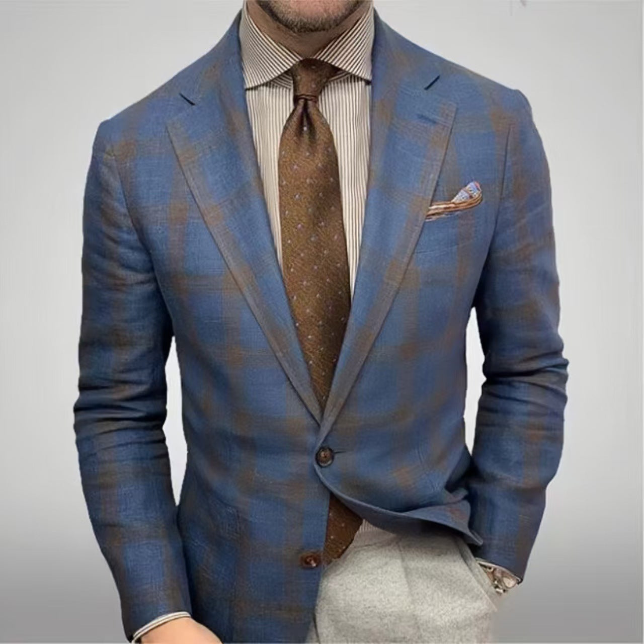 Herren modischer kariert Blazer ModeGeist