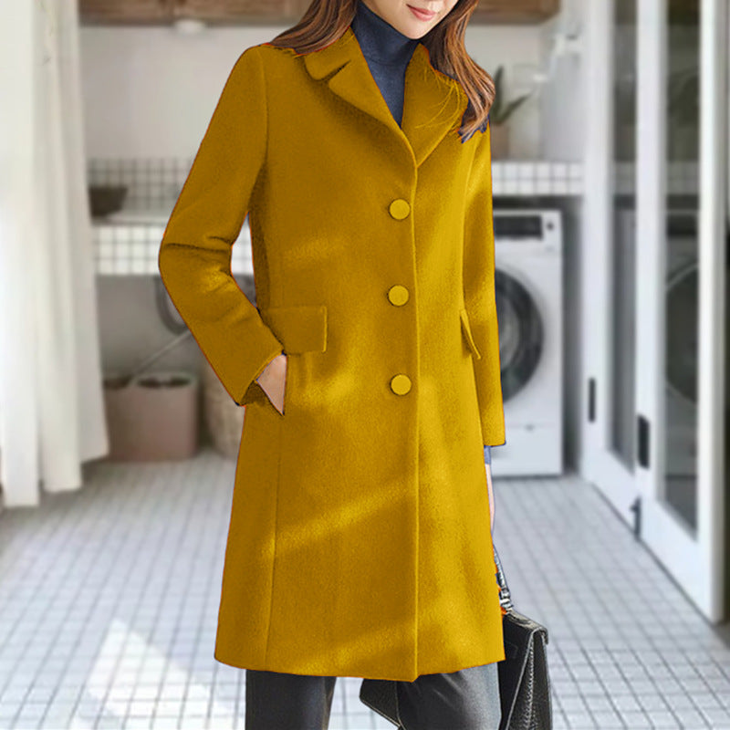 Damen klassischer Wollmantel ModeGeist