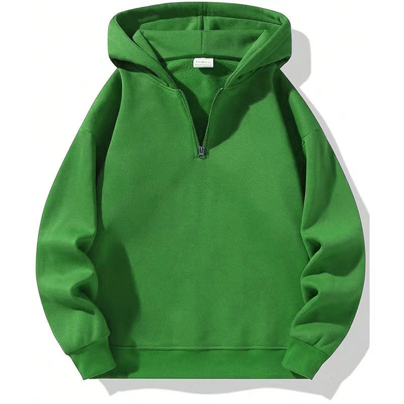 Herren sportlicher Kapuzenpullover mit halbem Reißverschluss ModeGeist