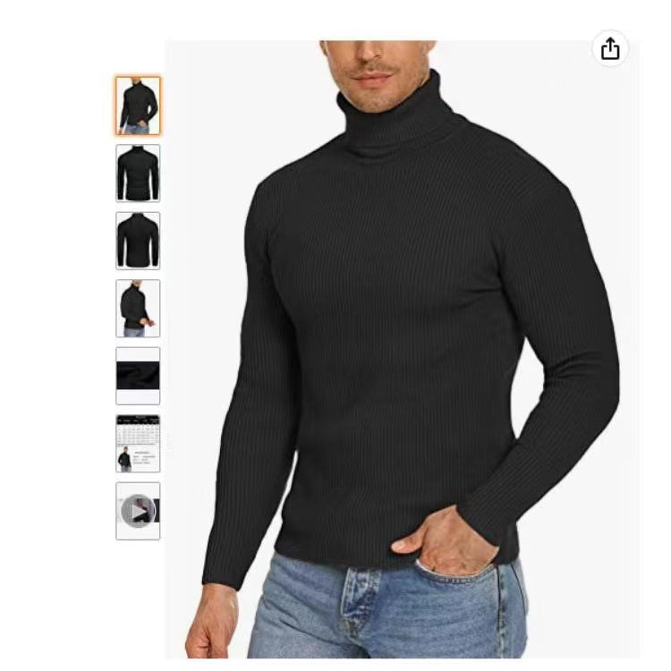 Herren Stehkragen Pullover aus ribbeltem Strick ModeGeist