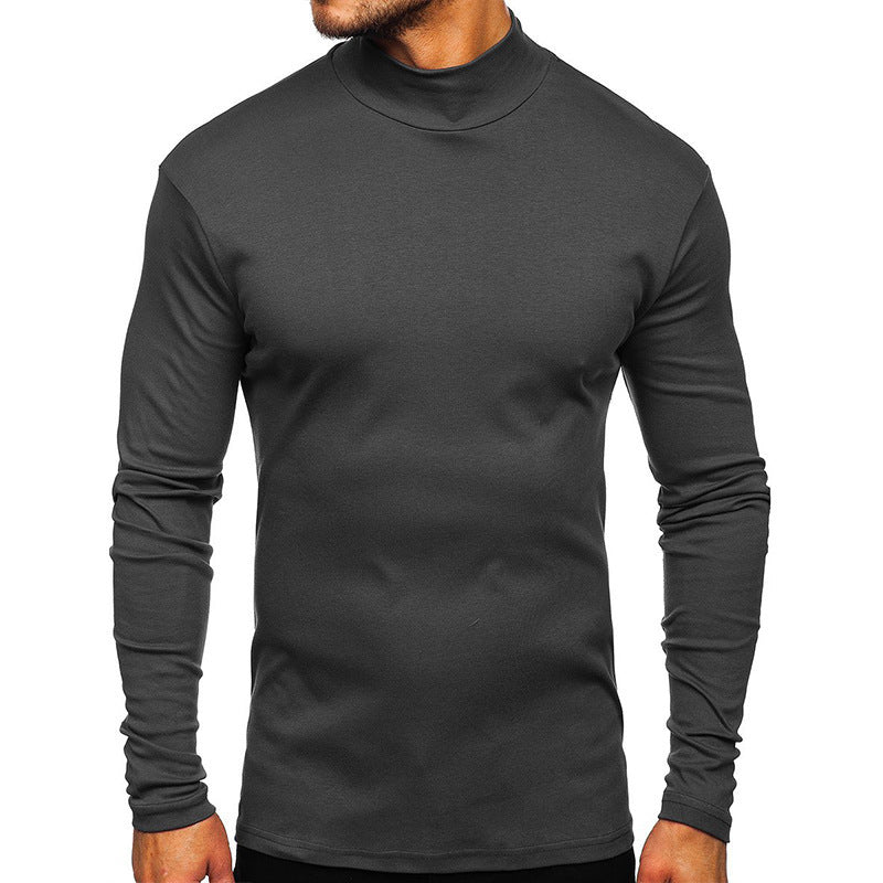 Herren Langarmshirt mit Stehkragen aus hochwertigem Material ModeGeist