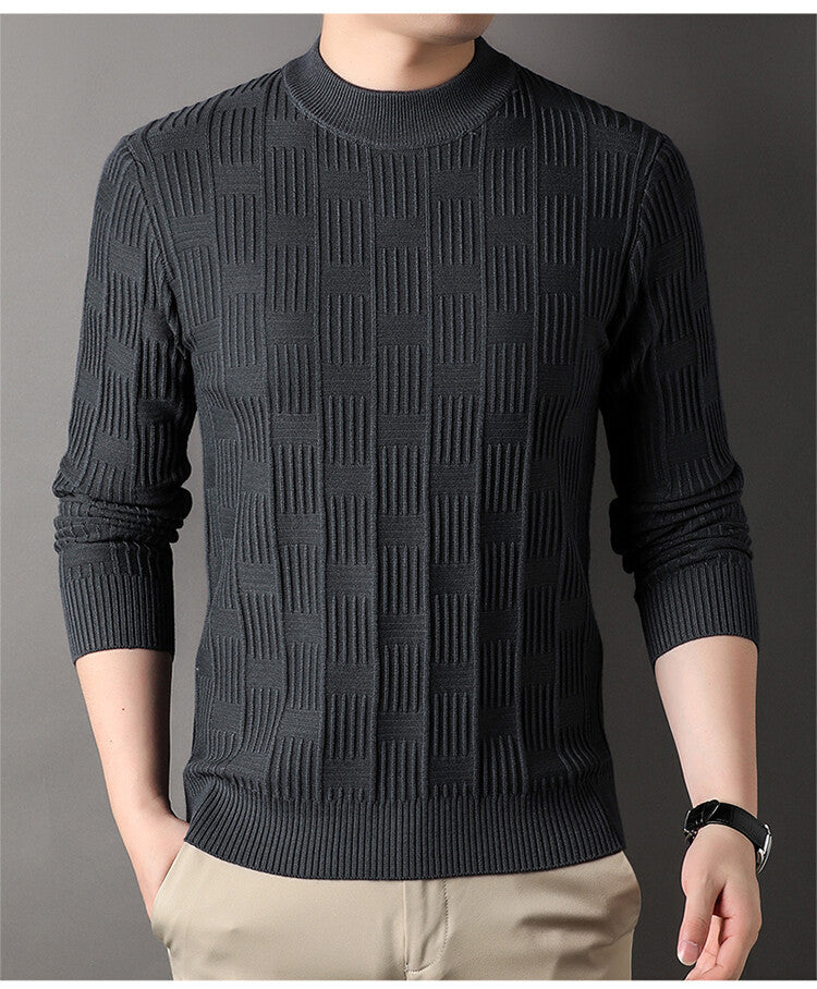 Herren Feinstrickpullover mit modernem Strukturdesign ModeGeist