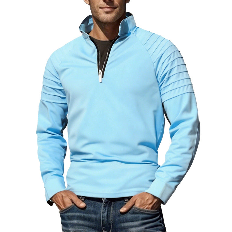 Herren Funktionspullover mit halbem Reißverschluss und modernem Design ModeGeist