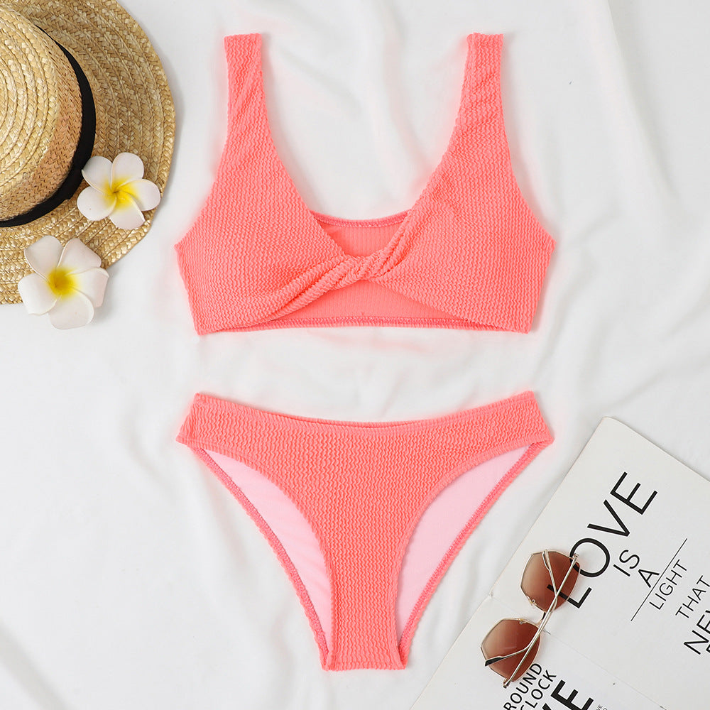 Modegeist Damen Bikini-Set mit geformtem Twist-Oberteil