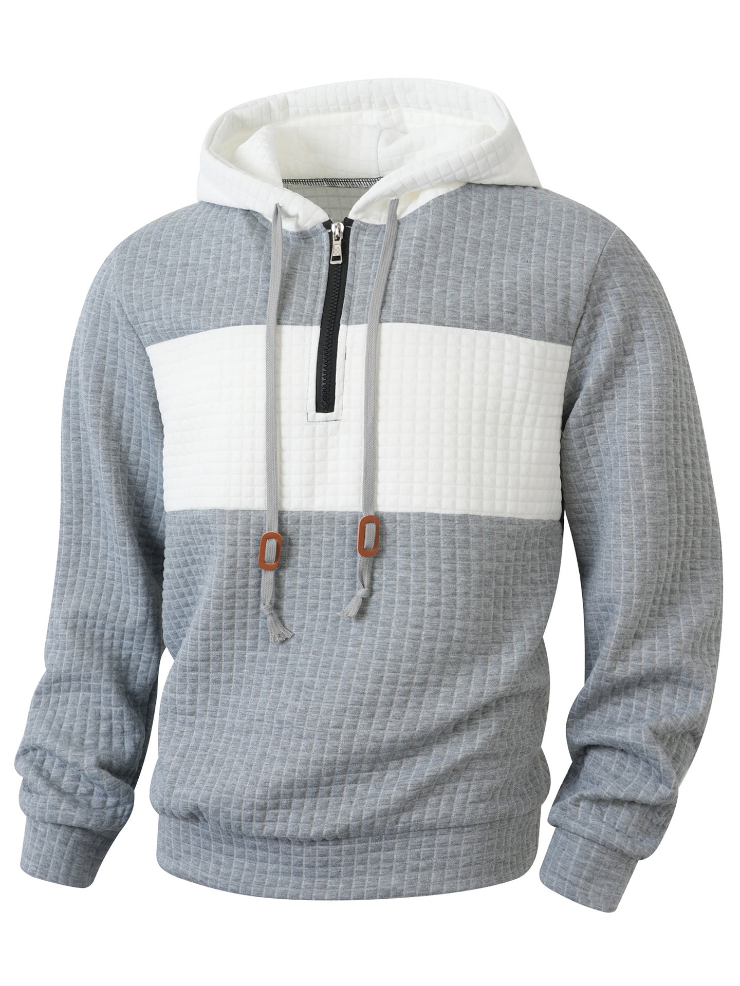 Herren Hoodie mit 1/4-Reißverschluss und strukturiertem Design ModeGeist