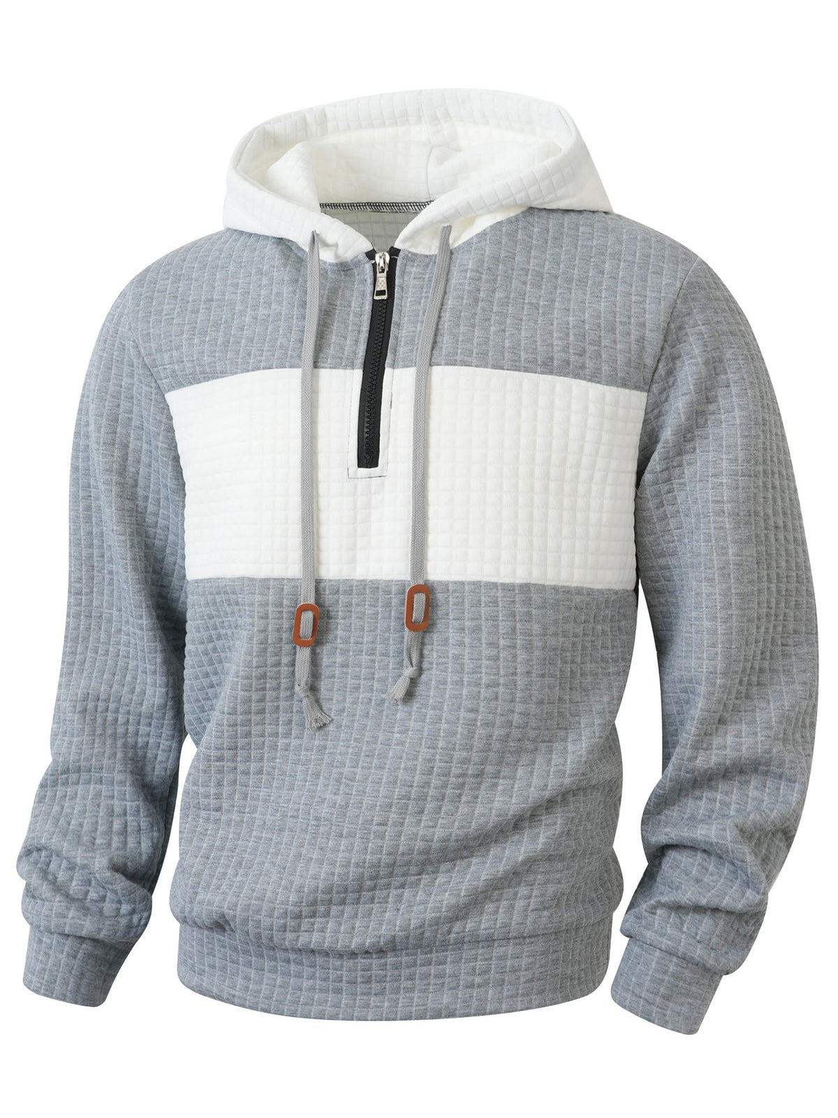 Herren Hoodie mit 1/4-Reißverschluss und strukturiertem Design ModeGeist
