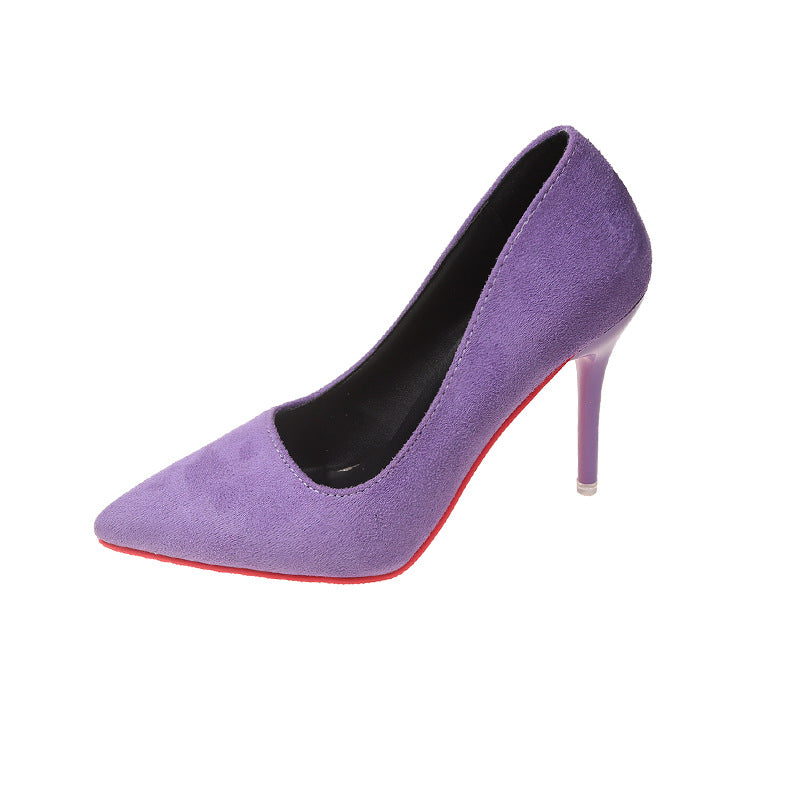 Damen Elegante spitze Pumps mit transparentem Absatz und weichem Obermaterial ModeGeist