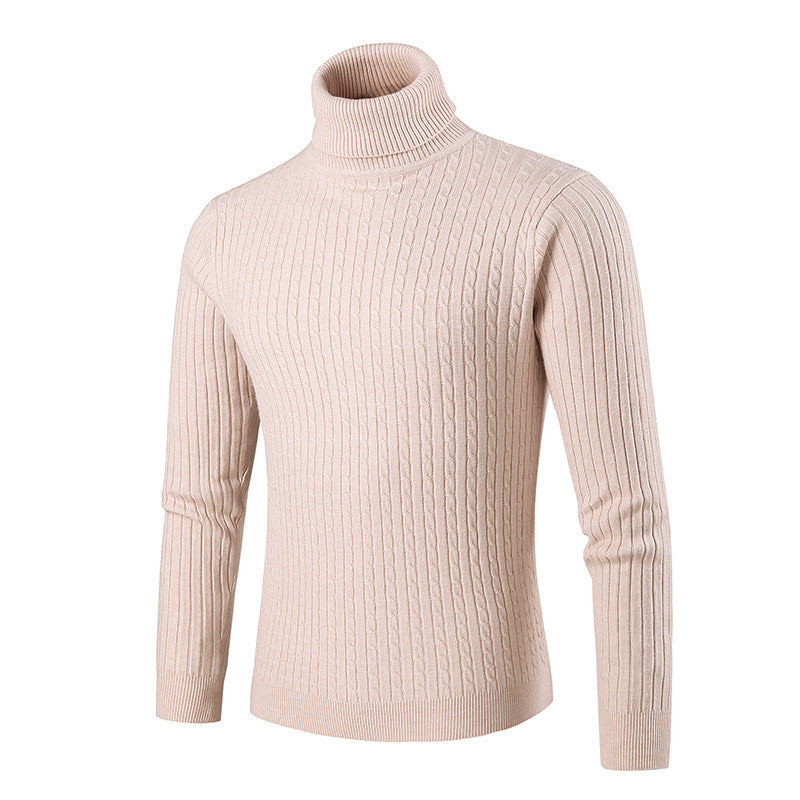 Herren modischer Rollkragenpullover aus strukturiertem Strick ModeGeist