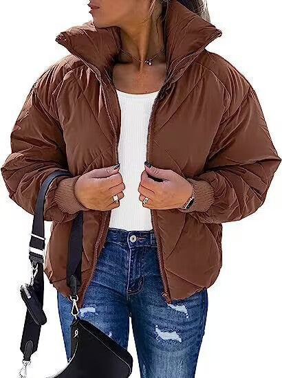 Damen Wärmeisolierte Steppjacke mit hohem Kragen und elastischen Bündchen ModeGeist