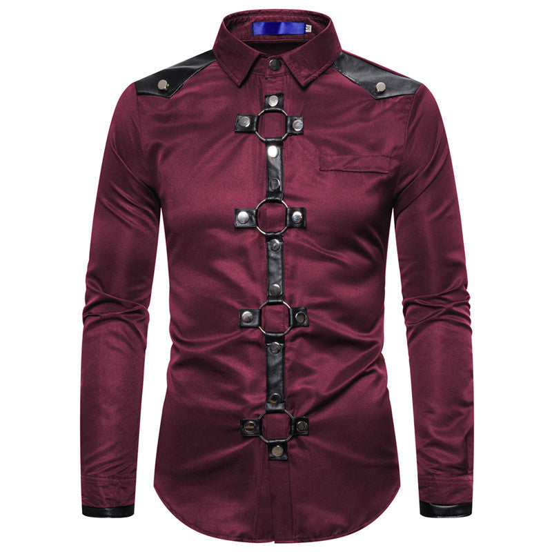 Herren Designerhemd mit eleganter Kunststoffgarnitur und kontrastierenden Belegen ModeGeist