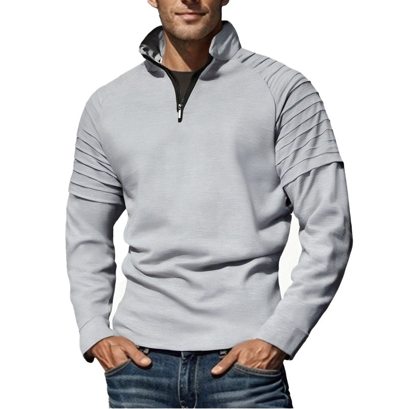 Herren Funktionspullover mit halbem Reißverschluss und modernem Design ModeGeist