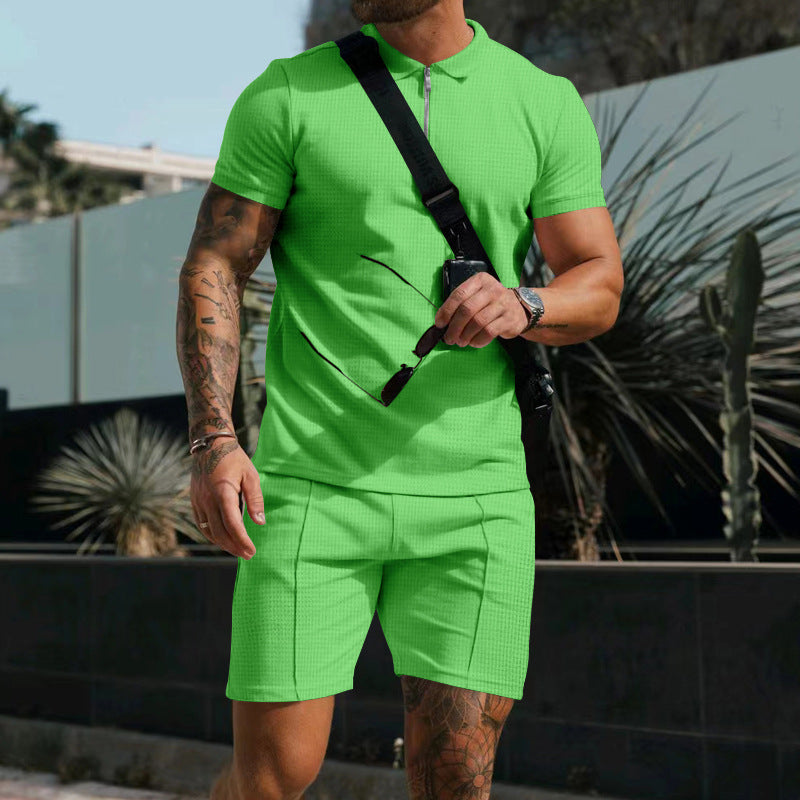 Sajan Poloshirt und Shorts, 2er Set