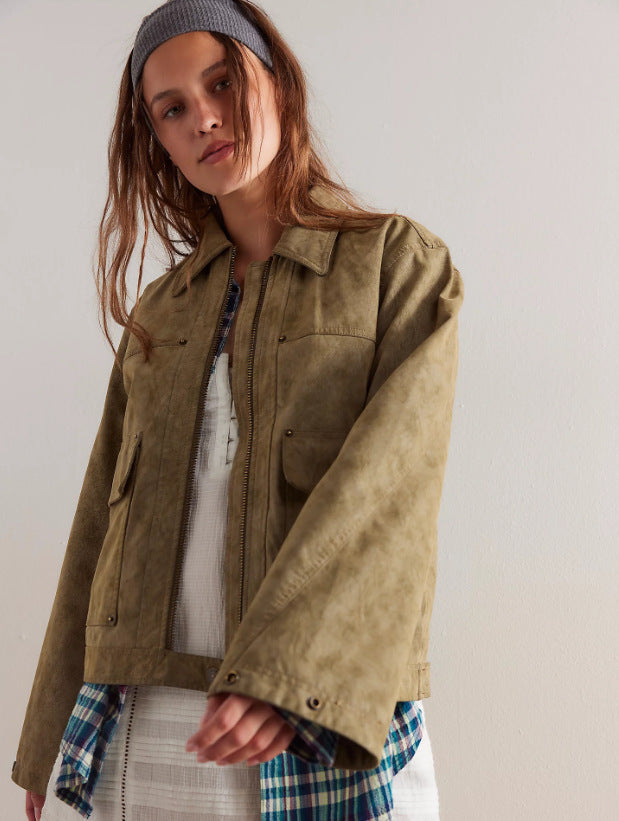 Damen Leichte Utility-Jacke ModeGeist