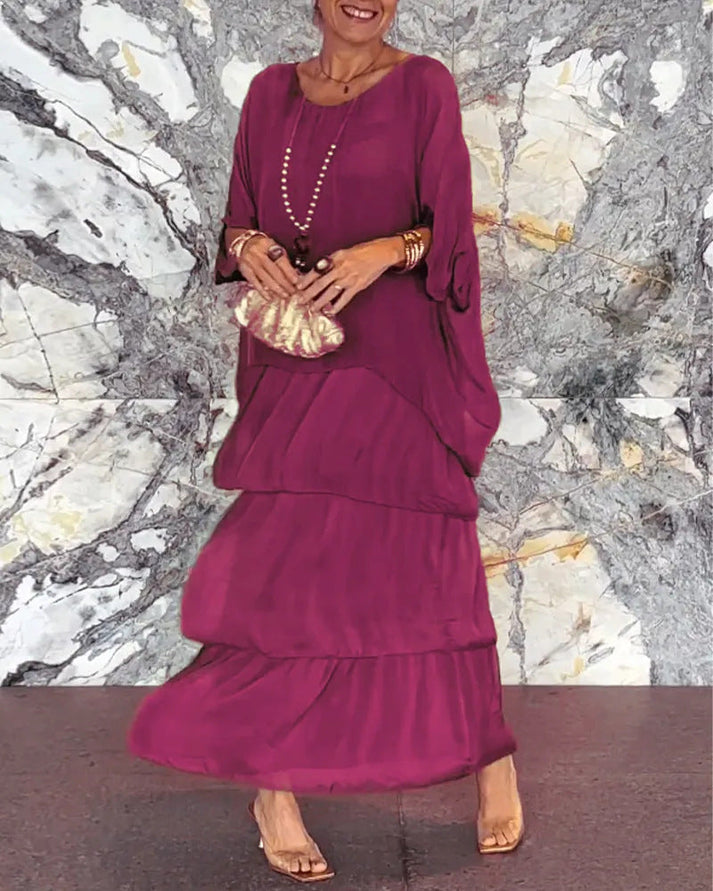 ZELMA - Mehrlagiges Maxikleid