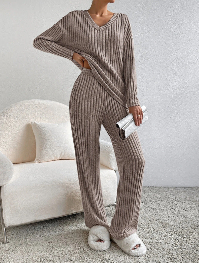 Damen Bequemes Lounge-Set mit Rippstruktur ModeGeist