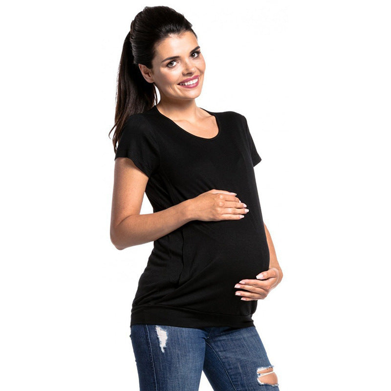 Damen Umstandsshirt mit praktischem Wickelschnitt ModeGeist