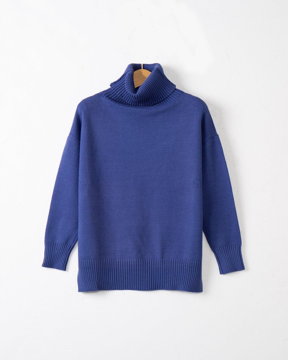 Damen legerer Rollkragenpullover mit praktischem Schnitt ModeGeist
