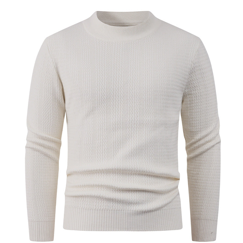 Herren Strukturpullover mit hochgeschlossenem Kragen und modischem Design ModeGeist