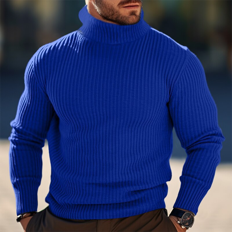 Herren Stehkragen Pullover aus strukturiertem Strick ModeGeist