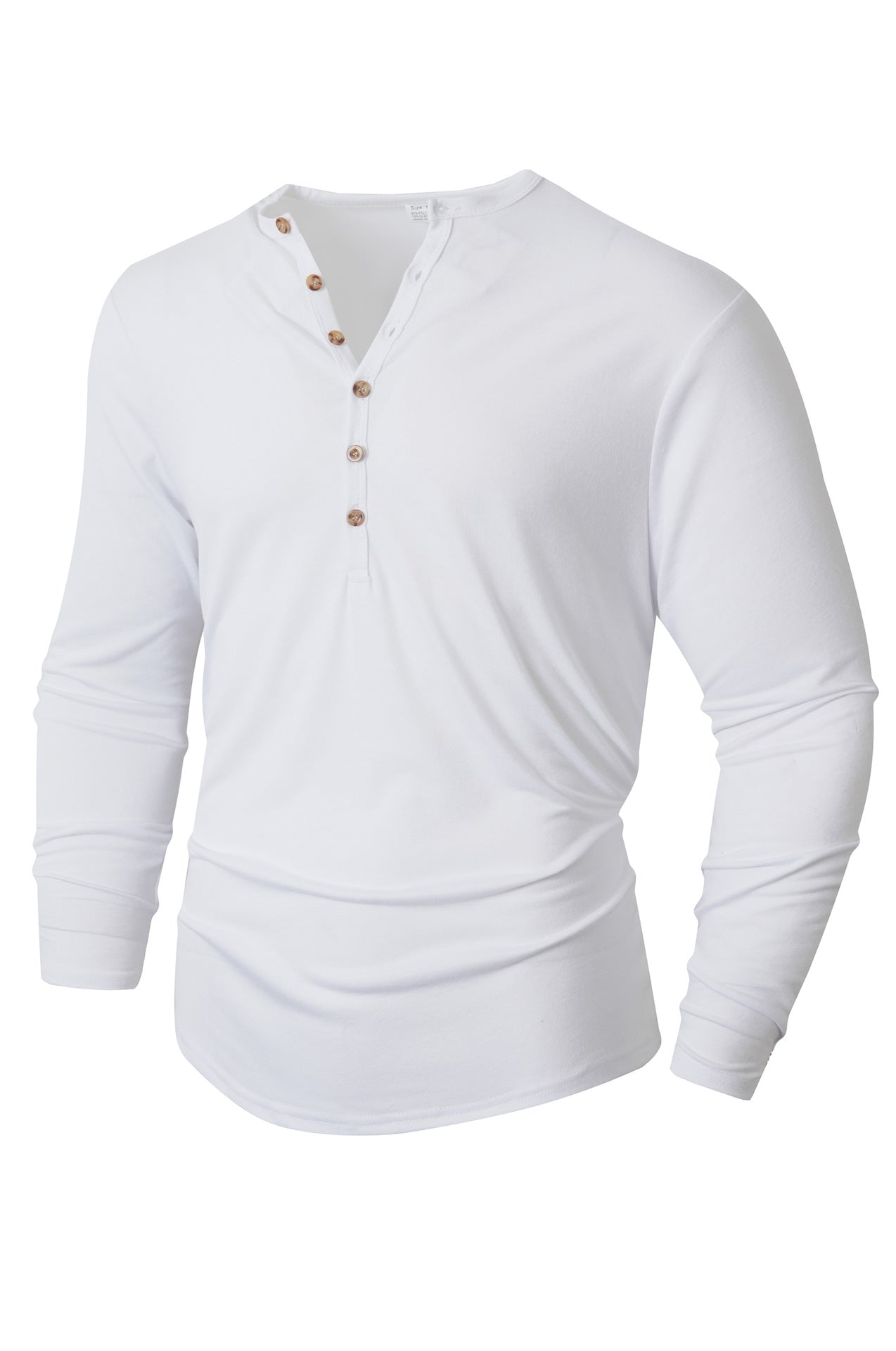 Herren Langarm Henley-Shirt mit Knopfleiste und weichem Baumwollmix ModeGeist