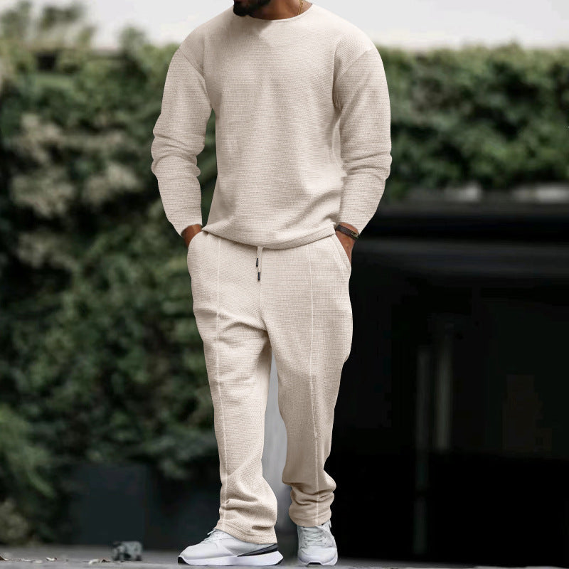 Herren lässiges Sweatshirt und Jogginghose Set mit strukturiertem Stoff ModeGeist