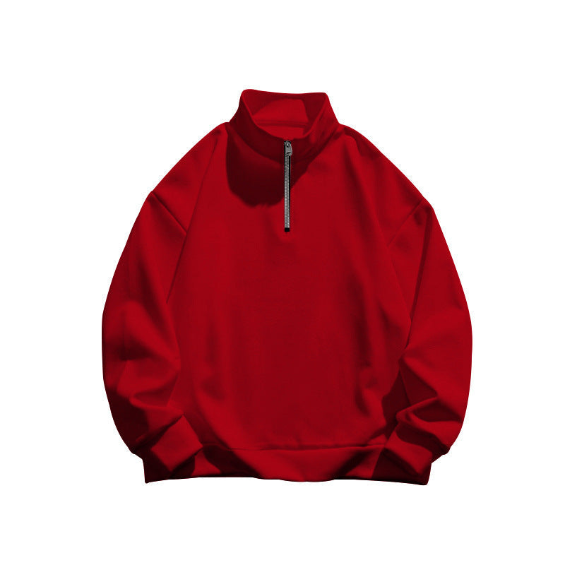 Damen Stehkragen Pullover mit sportlichem Reißverschluss ModeGeist