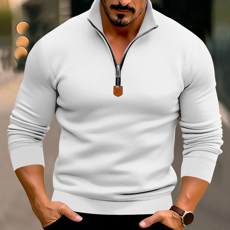 Herren Sweatshirt mit modernem Reißverschluss ModeGeist