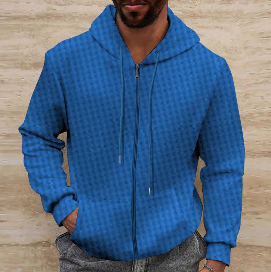 Herren Kapuzenjacke mit strukturierter Oberfläche und praktischen Taschen ModeGeist