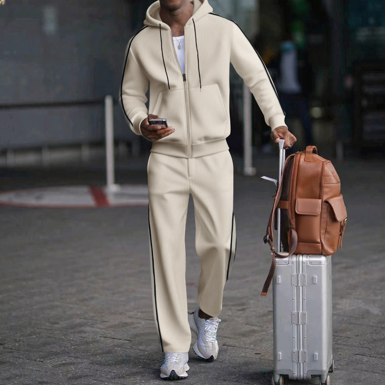 Herren Sportlicher Zweiteiliger Jogginganzug mit modernem Schnitt und praktischen Taschen ModeGeist