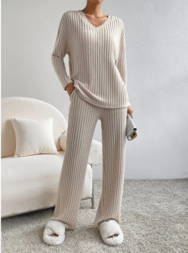 Damen Bequemes Lounge-Set mit Rippstruktur ModeGeist