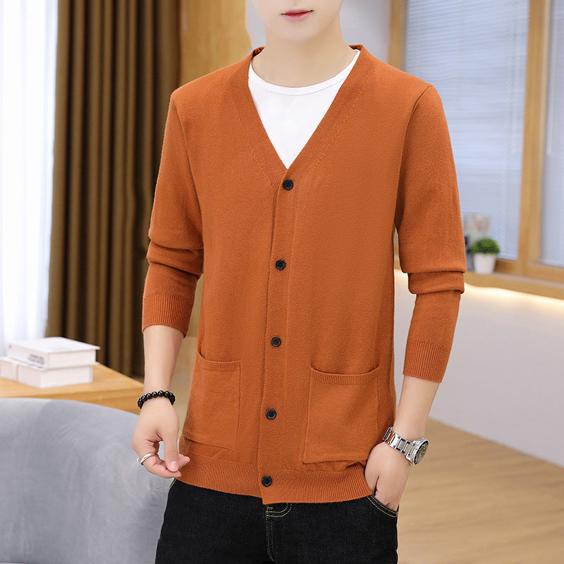 Herren eleganter leichter Strickcardigan mit Taschen ModeGeist