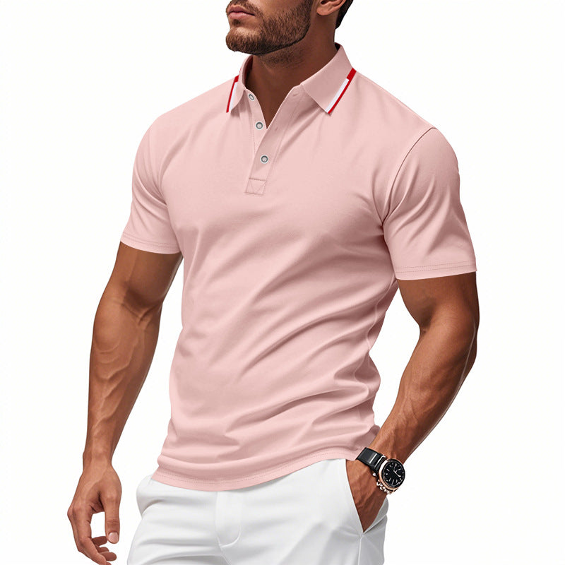 Herren Polo-Shirt mit modernem Kragen und atmungsaktiver Struktur ModeGeist