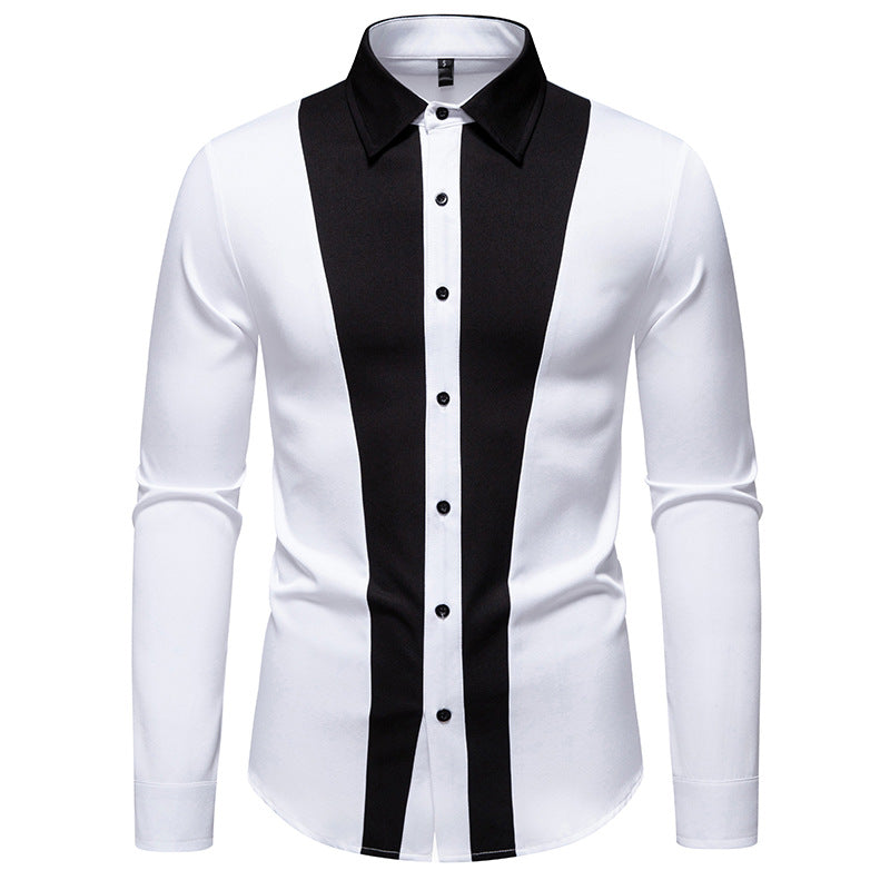Herren Elegantes Hemd mit farbigen Kontrasteinsätzen ModeGeist