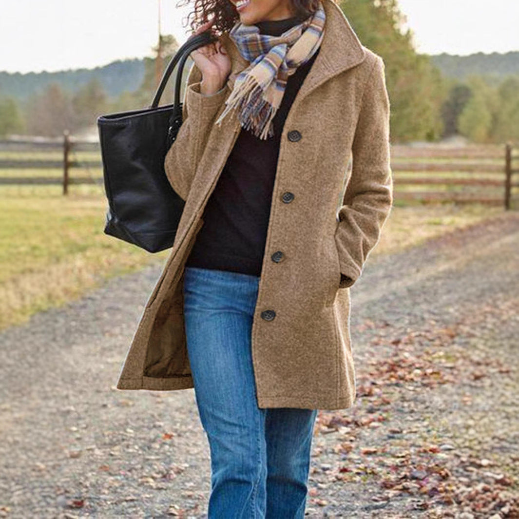 Damen eleganter Wollmantel ModeGeist