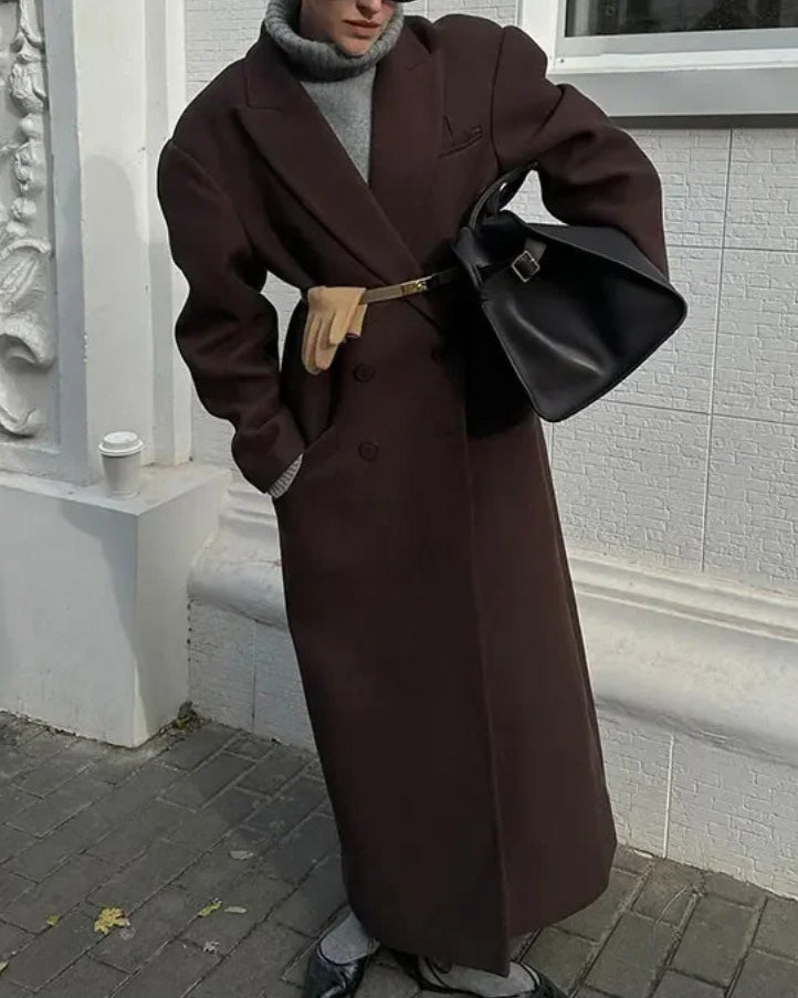 ModeGeist | Park Avenue Doppelreihiger Langer Trenchcoat