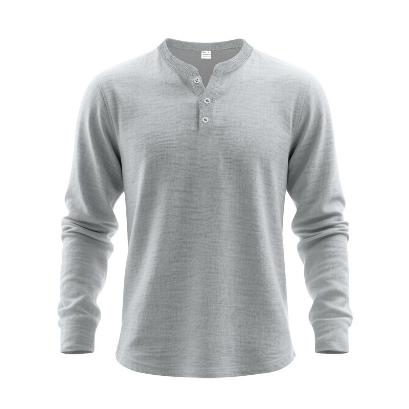 Herren Langarmshirt mit Knopfleiste ModeGeist