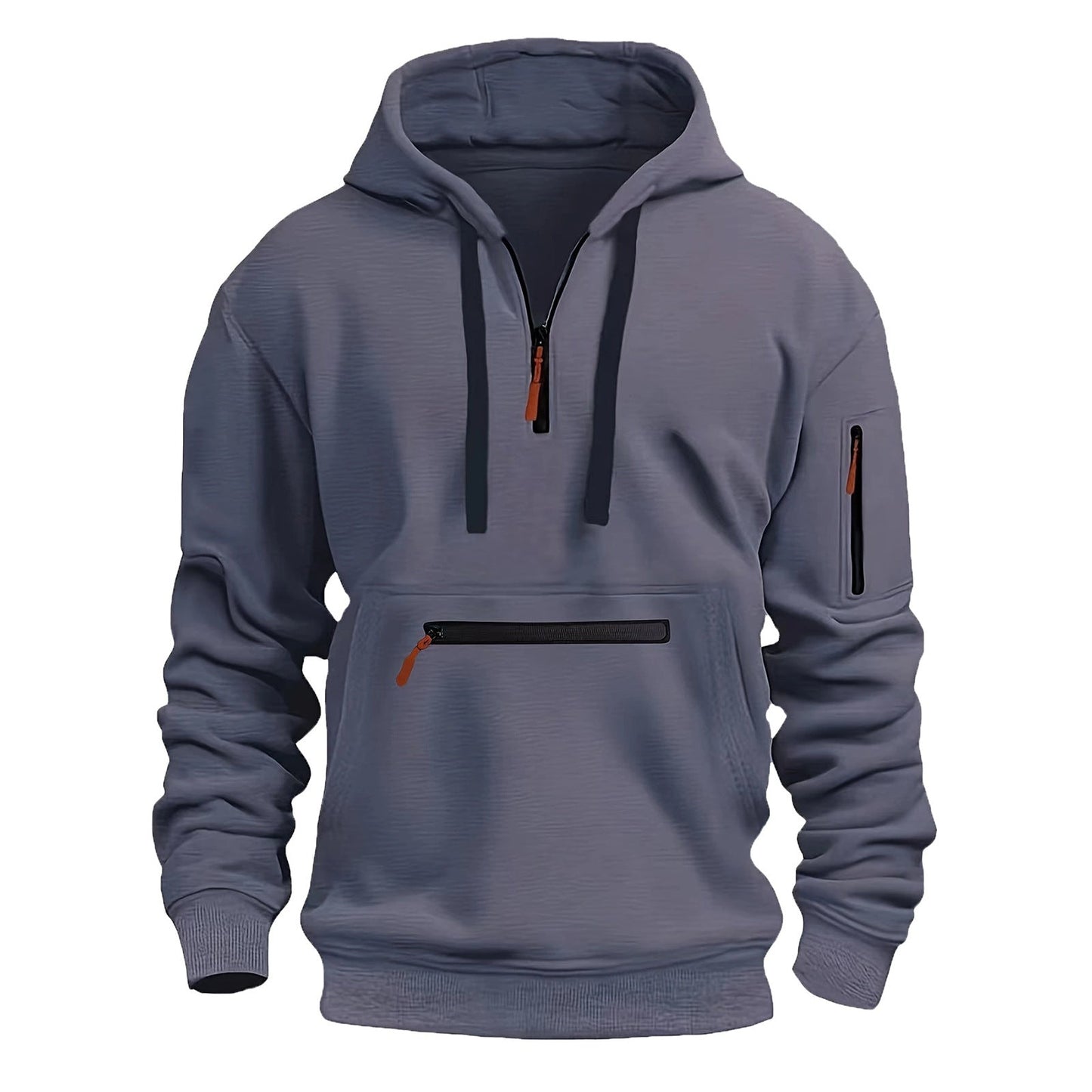 Herren praktischer Zip-Hoodie mit reflektierenden Details und verschiedenen Taschen ModeGeist