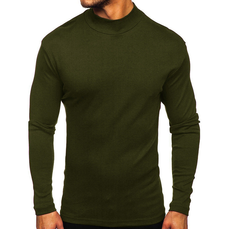 Herren Langarmshirt mit Stehkragen aus hochwertigem Material ModeGeist