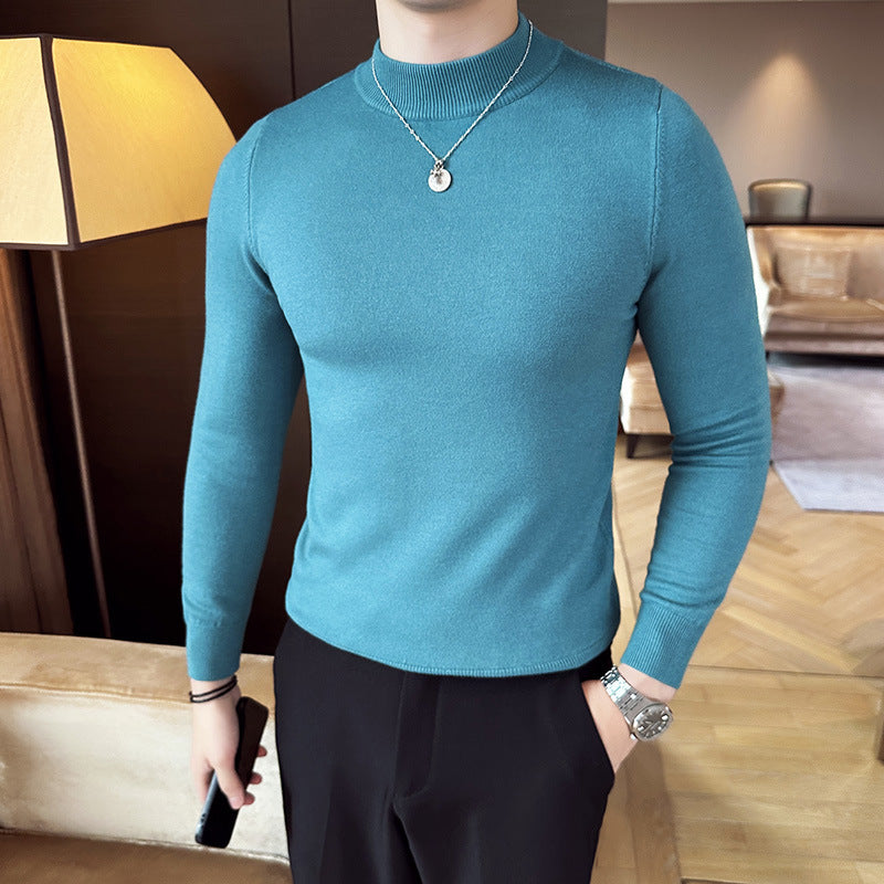 Herren modischer Pullover mit hohem Kragen und eleganter Passform ModeGeist