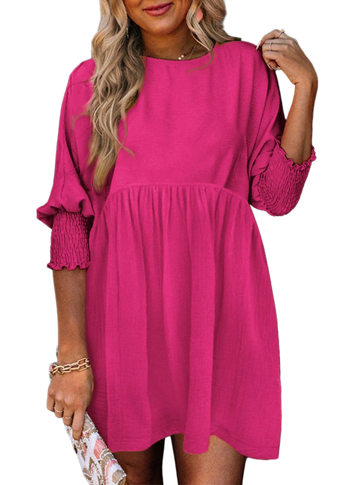 Elegantes, lässiges Damen-Minikleid mit Rüschen und lockerer Passform von MODEGEIST