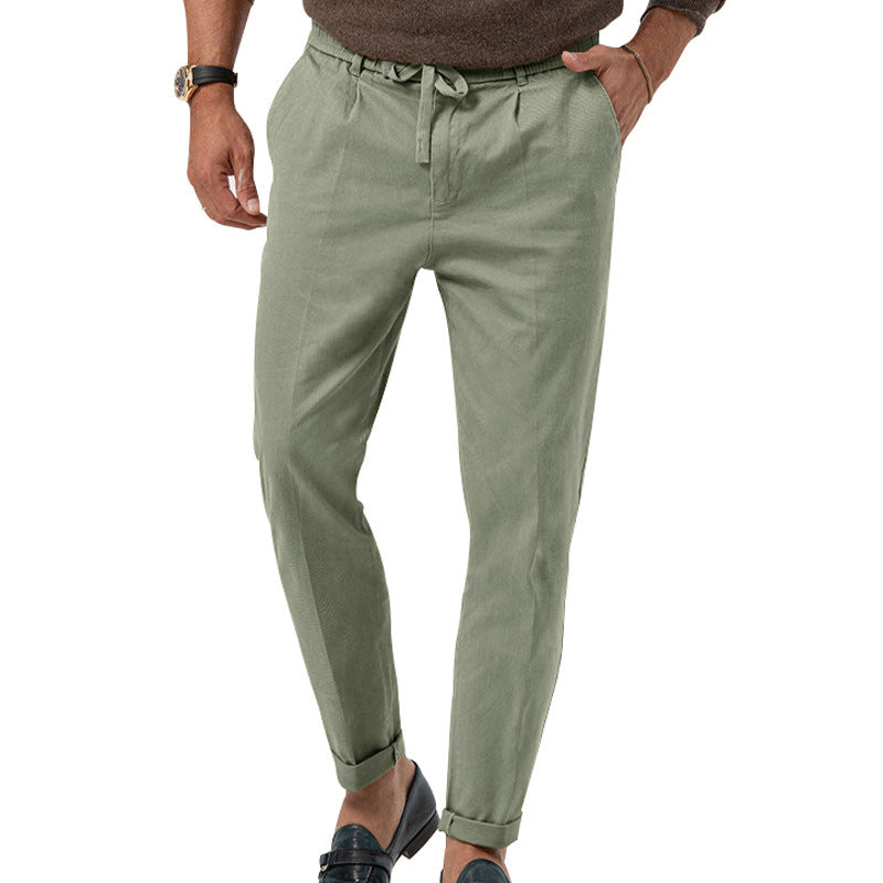 Herren Elegante Leinenhose mit elastischem Bund und praktischen Taschen ModeGeist
