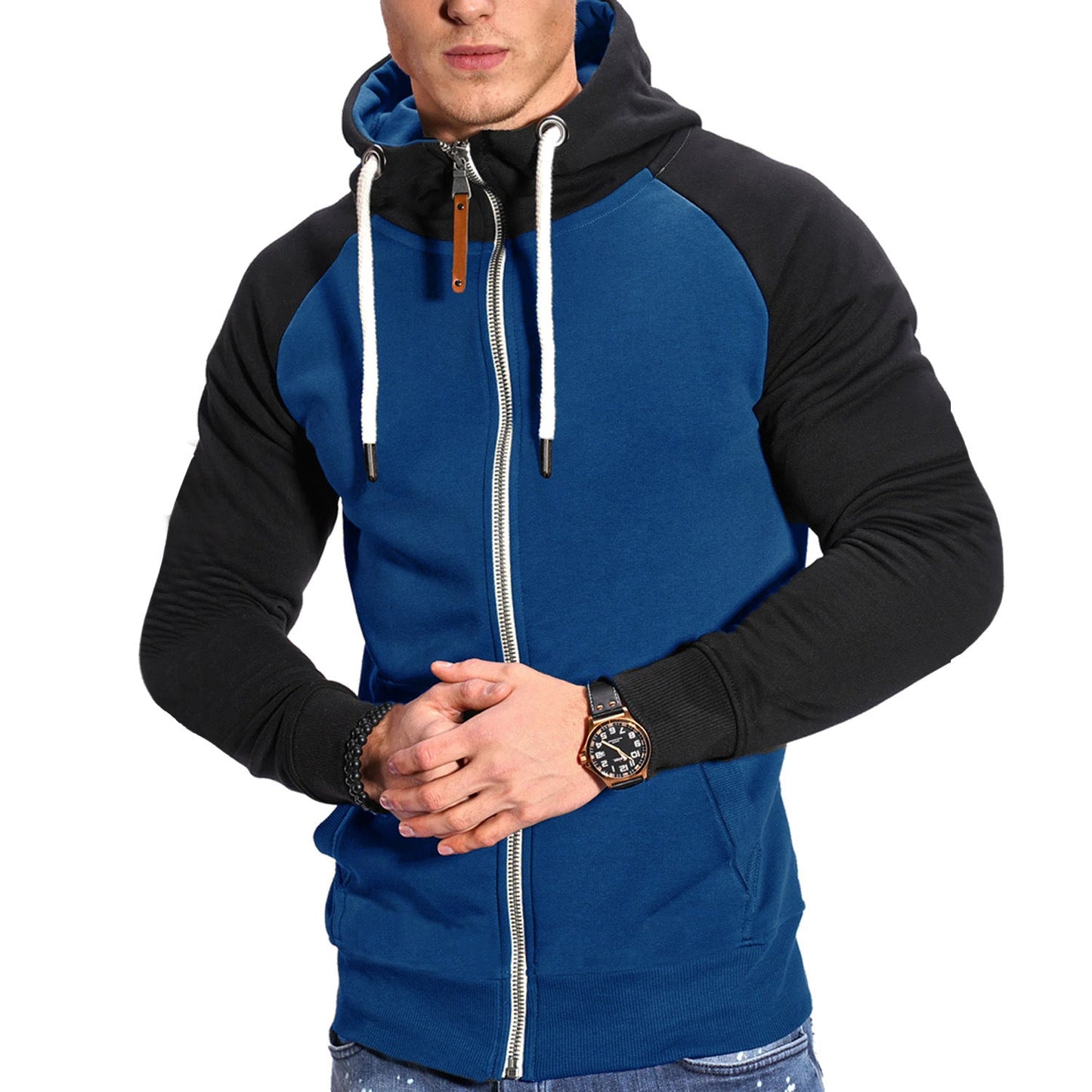 Herren raffinierter Kapuzenpullover mit hochwertigem Reißverschluss ModeGeist
